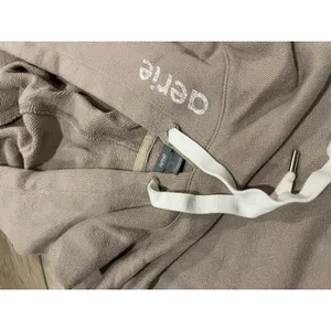 Aerie Cropped Hoodie Light Brown/Sand Pullover Sweatshirt Women L thumbnail 2