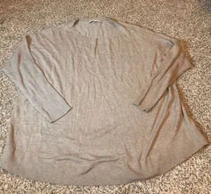 LOFT Women's XL Beige Knit Sweater Pullover Long Sleeve Relaxed‎ Fit Casual Top thumbnail 1