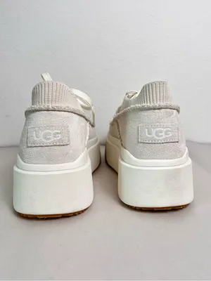 UGG EZ-Duzit Platform Sneakers White Women's 7.5 NWOT Lace Up Platform Shoes thumbnail 3