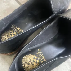 Vince Camuto Black‎ Pebbled Leather Studded Loafers Flats Womens 10M 42 EUC thumbnail 8
