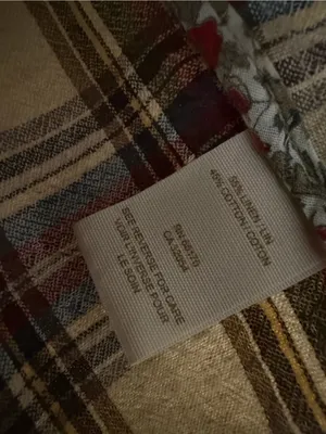 Free people Plaid Linen/Cotton Blend Cropped Button Down Jacket Sz Small thumbnail 8