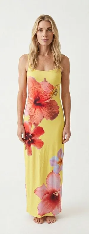 Shein Maxi Floral Camisole Sundress Sz L NWOT thumbnail 1