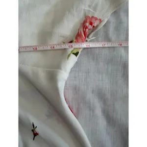 NWT Zara Midi Dress Womens S White Red Rose Floral V-Neck Flutter Sleeve Flowy thumbnail 10