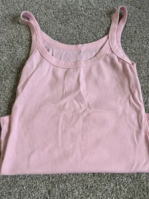 Light pink basic ribbed tank Size M thumbnail 1