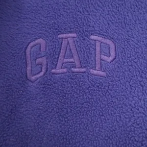 Gap XS Purple Fleece Hoodie Embroidered Logo Pullover Sweatshirt 11504 thumbnail 2