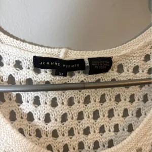 Jeanne Pierre White crochet‎ cotton top thumbnail 2