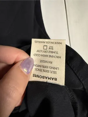 Bamabones Martine Black Tencel Crop Top Size Small thumbnail 8