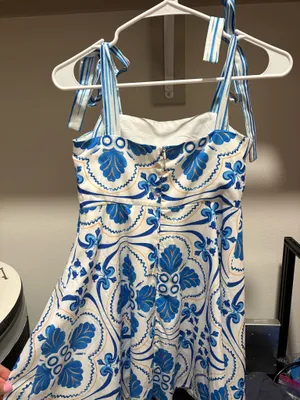 Blue and white dress thumbnail 2