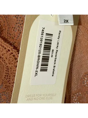 Zenana Outfitters Racey Lace Bralette 2X Brown NWT thumbnail 6