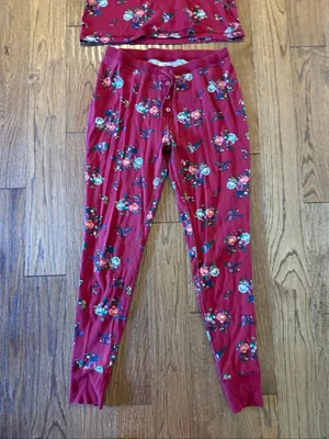 Hanna Andersson women’s floral organic cotton pajama set size S/M thumbnail 4