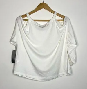 NWT Off the Shoulder Long Sleeve White Women’s size Small thumbnail 3