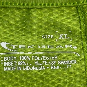 Tek Gear XL Lime Green Athletic Running Workout Performance Top thumbnail 3