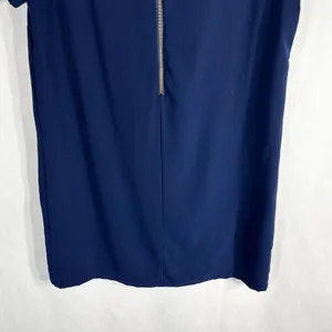 Lulus Small Dress‎ Navy Blue Shift Mini Short Sleeve Satin Back Zip 43232 809 thumbnail 6