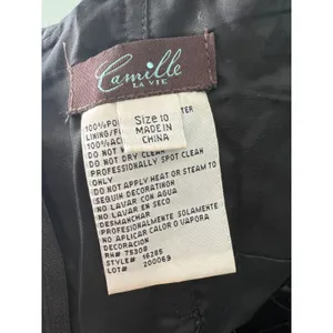 CAMILLE LA VIE Black short puff‎ y toille sequin prom dress formal 10 thumbnail 4