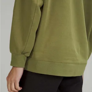 Lululemon Perfectly Oversized Crewneck in Bronze Green- Size Small thumbnail 3