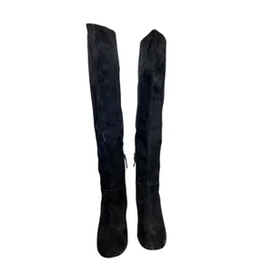 Cole Haan Elnora Black Suede Over The Knee Block‎ Heel Boots 8.5B thumbnail 3
