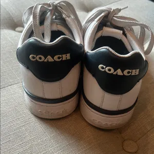 Coach Lowline Leather Optic Sneaker Optic White/Midnight Navy Size 38.5 thumbnail 9