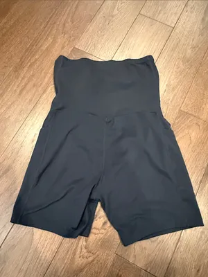 High-Waist Black Women’s Maternity Compression 6” Bike Shorts - C27-168 thumbnail 6