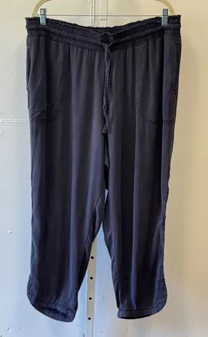 Sonoma Goods For Life Women's XL Gray Lyocell Linen Blend‎ Jogger Pants Cropped thumbnail 1