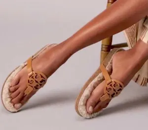 TORY BURCH Miller Cloud Sherling‎ Sandals In Nappa Leather Size 10 thumbnail 1