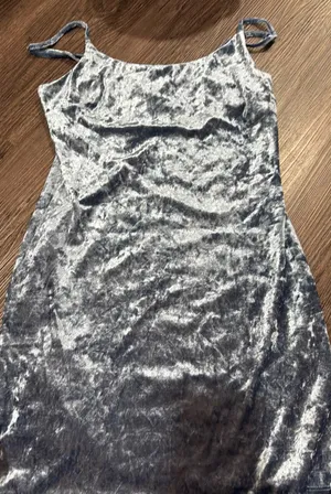 Forever 21 velvet Mini Dress blue thumbnail 2