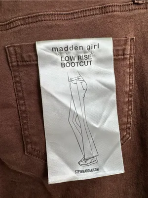 NWT Madden Girl Brown Low rise bootcut Jeans Size 7 thumbnail 7