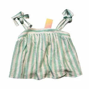 Stoney Clover Lane X Target Green Striped‎ Tie Strap Tank Top Size Large thumbnail 1