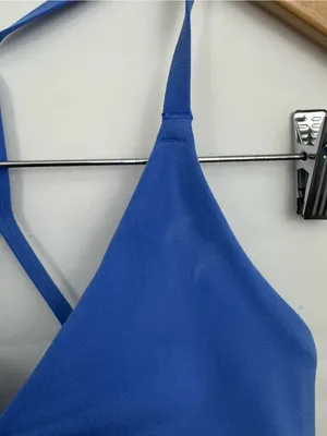 American Eagle OFFLINE By Aerie Real Me Keyhole Sports Bra Blue Small thumbnail 5