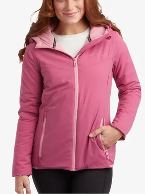 Spyder Women's Spyderlite Jacket with Hood, Rosewood, Size Large, NWT thumbnail 1