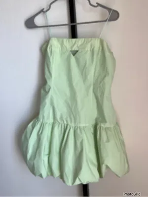 Amanda Uprichard Faith Mint Green Strapless Bubble Dress Medium thumbnail 2