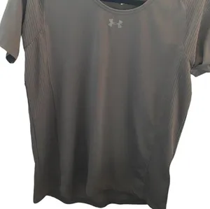 Under Armour heat gear womens short sleeve shirt grey thumbnail 1