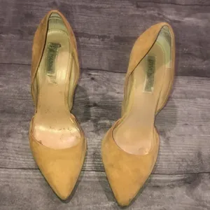 Steve Madden pointy toed tan suede heels thumbnail 2
