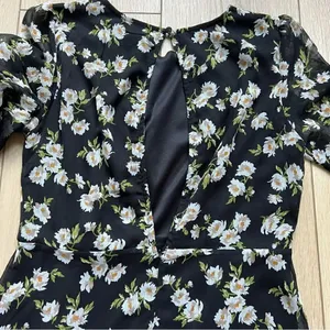 ASOS Emory Park Dark Ditzy Floral Print Maxi Dress Size Large Long Sleeve thumbnail 13