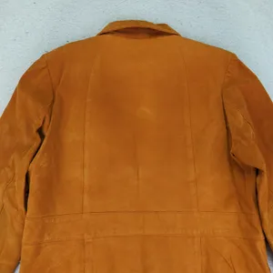 MontanaCo Suede Leather Jacket‎ Women's Full Zip Copper Orange Warm Tone Large thumbnail 5