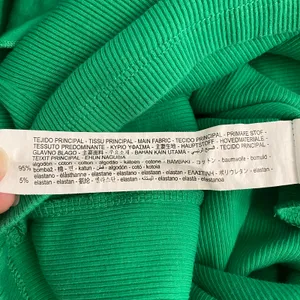 Zara Green Ribbed Ruffle Sleeve Bodycon Mini Dress Size M Preppy‎ Spring thumbnail 7