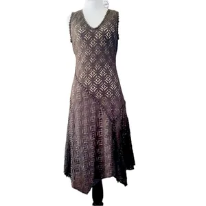 Nic + Zoe First Bloom Dark Truffle Brown Lace Overlay Dress XS thumbnail 3