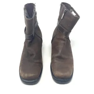 Blondo Brown‎ Waterproof Buckle Accent Chelsea Heel Boots Size US 8.5 thumbnail 2