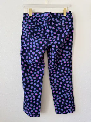 Lilly Pulitzer Rare Amuse Bouche Print Luxury Capri Pants Style 49057 Size 8 thumbnail 2