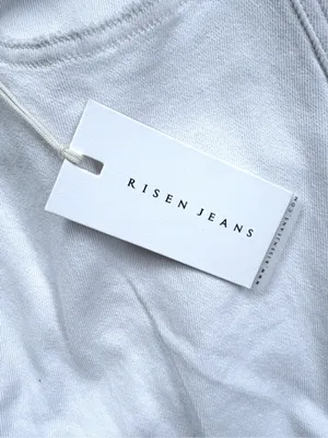 NWT Risen Jeans High Rise Distressed Wide Leg Dad Jeans White Size 3X thumbnail 3