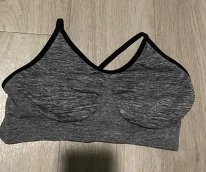 Heather Gray Seamless Support Sports Bra thumbnail 1