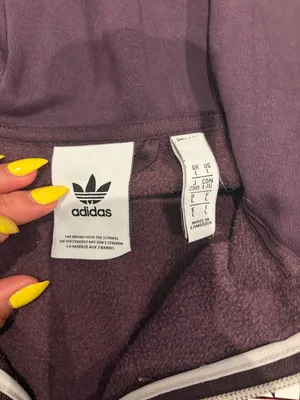 Adidas Women's Large Purple Zip Up Hoodie Sweatshirt thumbnail 5