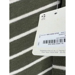A.N.A. A New Approach olive green/cream striped long sleeve tunic NWT Size XXL thumbnail 4