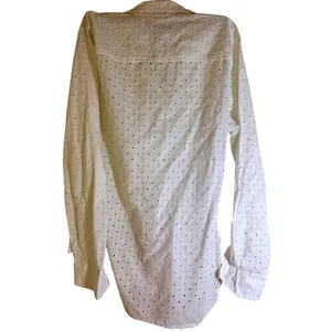 Gap Boyfriend‎ Fit Eyelet Shirt White Long Sleeve Button Down NWT Small thumbnail 7