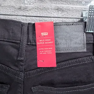 Levis Mile High Super Skinny Jeans Womens 24 Black Extra High Rise Slim Stretch thumbnail 7