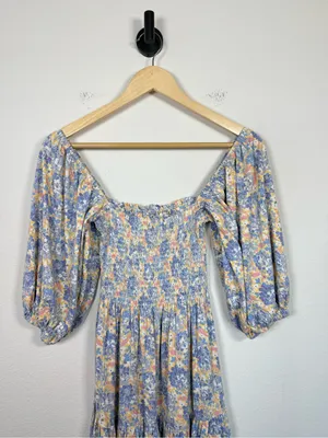 Polo Ralph Lauren Denim & Supply Floral Smocked Midi Dress Cottagecore XS thumbnail 8