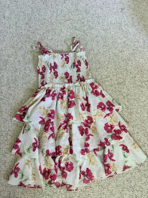 Floral Mini Dress Ruffle Cut Out thumbnail 2