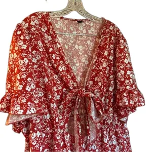 SheIn Boho Style Front Tie Shorts Jumpsuit thumbnail 3