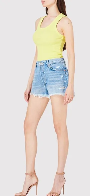 AGOLDE Womens Shorts Blue Parker Vintage Cut Off Denim Distressed Jean Size 31 thumbnail 1