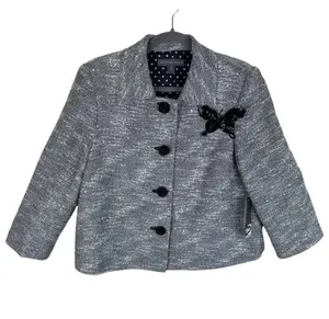 Josephine‎ Chaus NWT Tweed Collared Button Up Lined Blazer Size 10 thumbnail 1