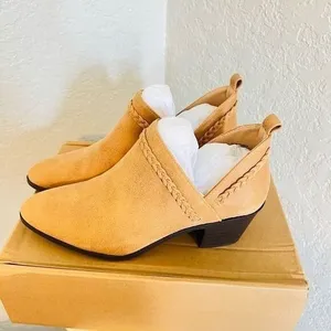 JOURNEE COLLECTION‎ Sophie Braided Strap Bootie, Block Heel, Tan, Size 7, NWT thumbnail 11